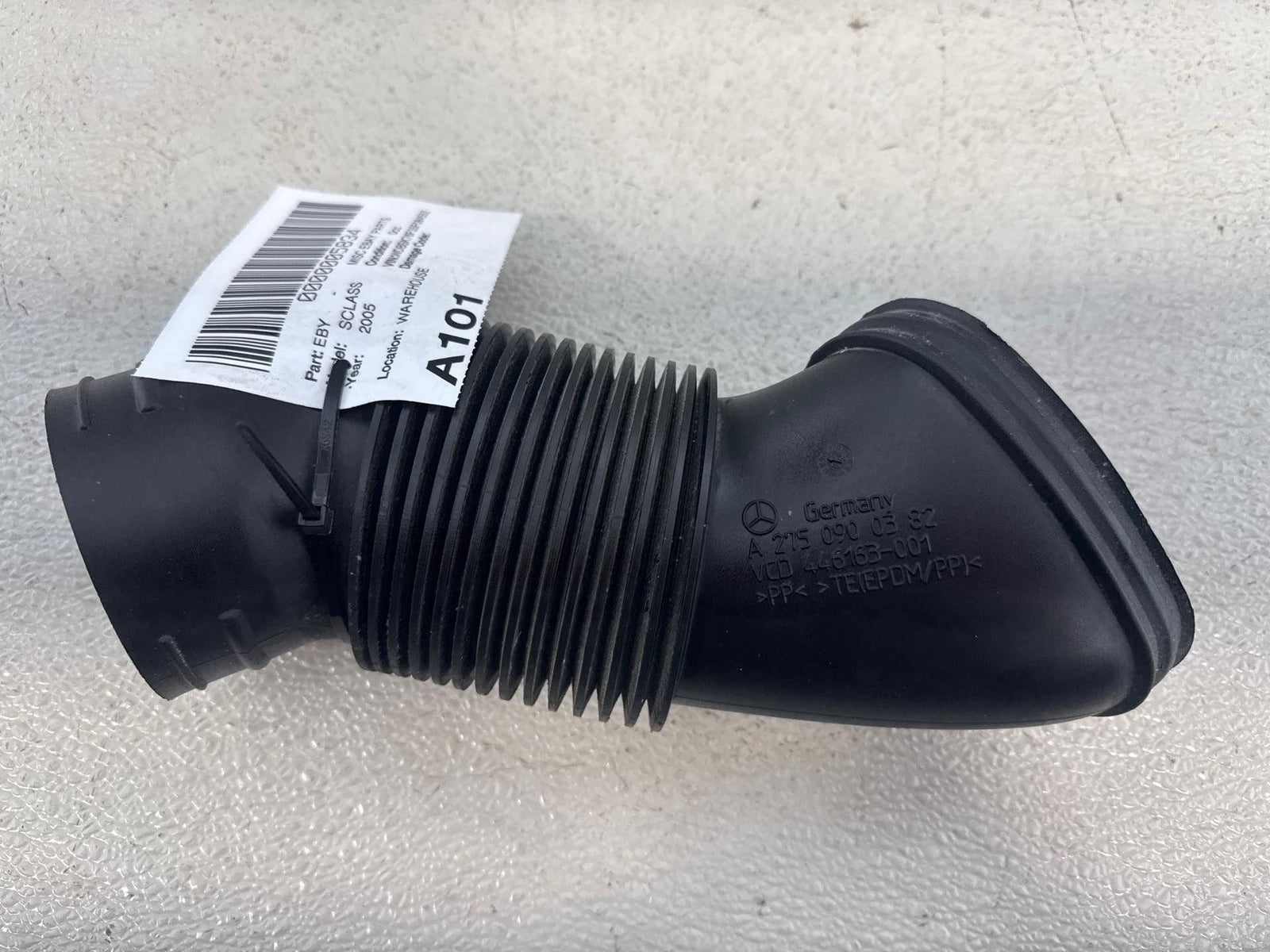 03-12 Mercedes R230 Sl600 Sl65 Right Air Intake Duct Pipe Hose Oem