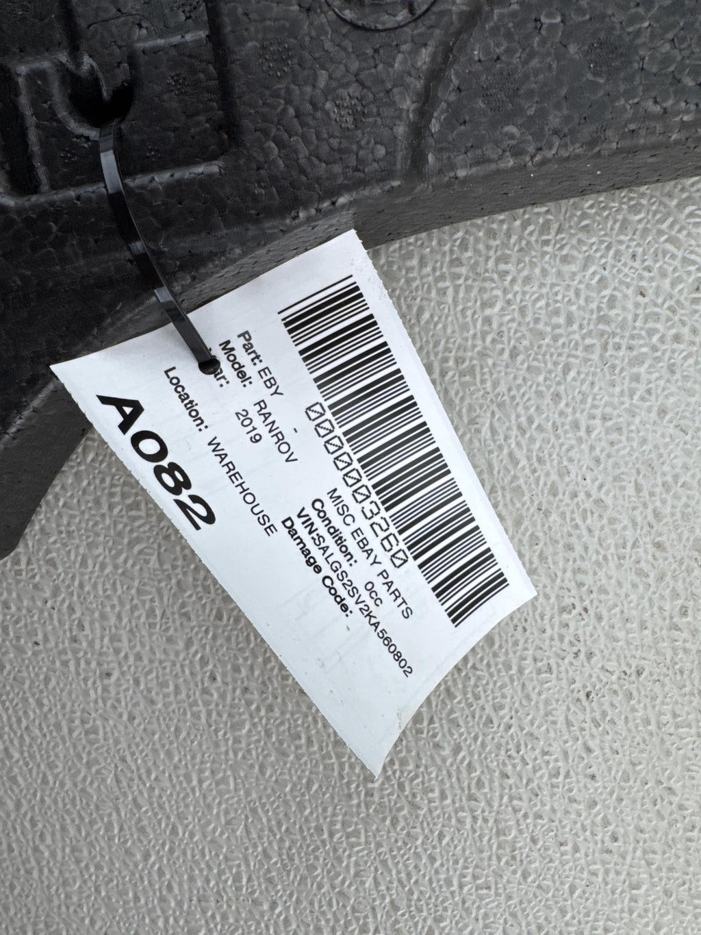 13-22 Land Range Rover Rear Right Side Lower Trunk Floor Foam Pad Insulator