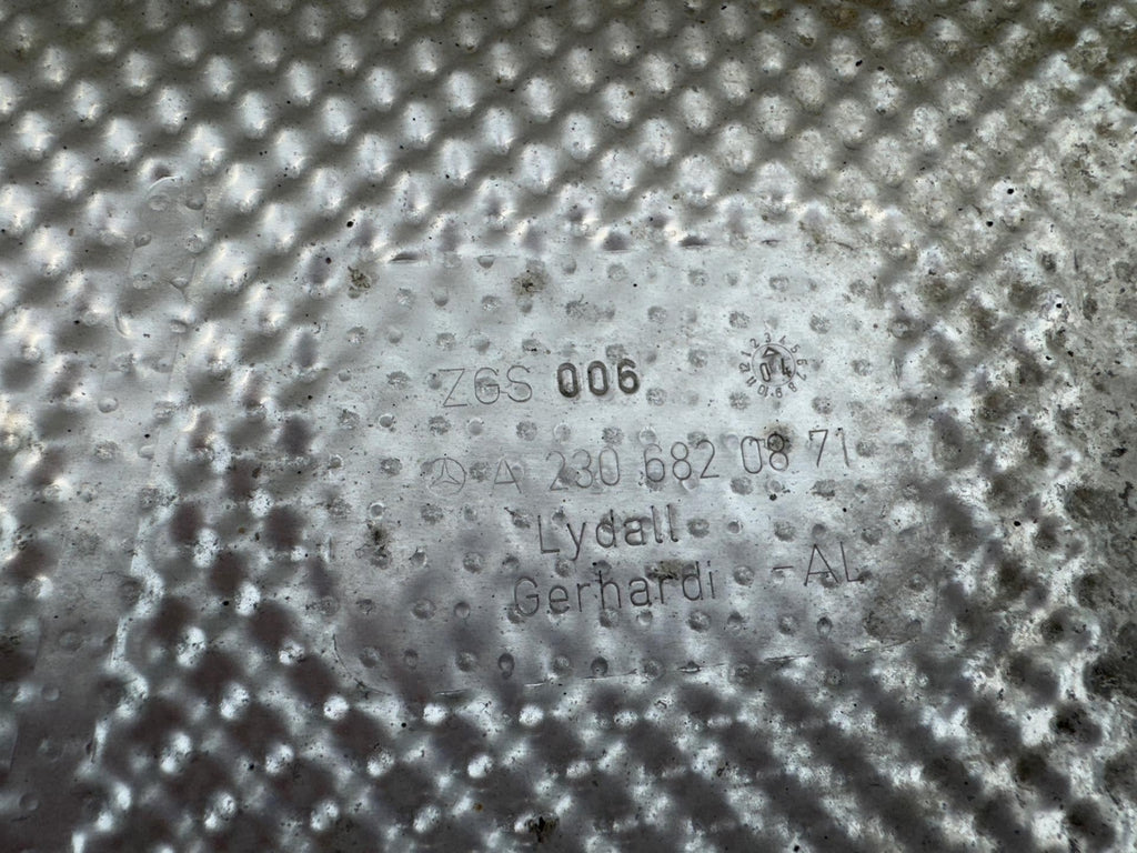 03-06 Mercedes Sl600 Rear Right Pass Exhaust Heat Shield Plate 2306820871