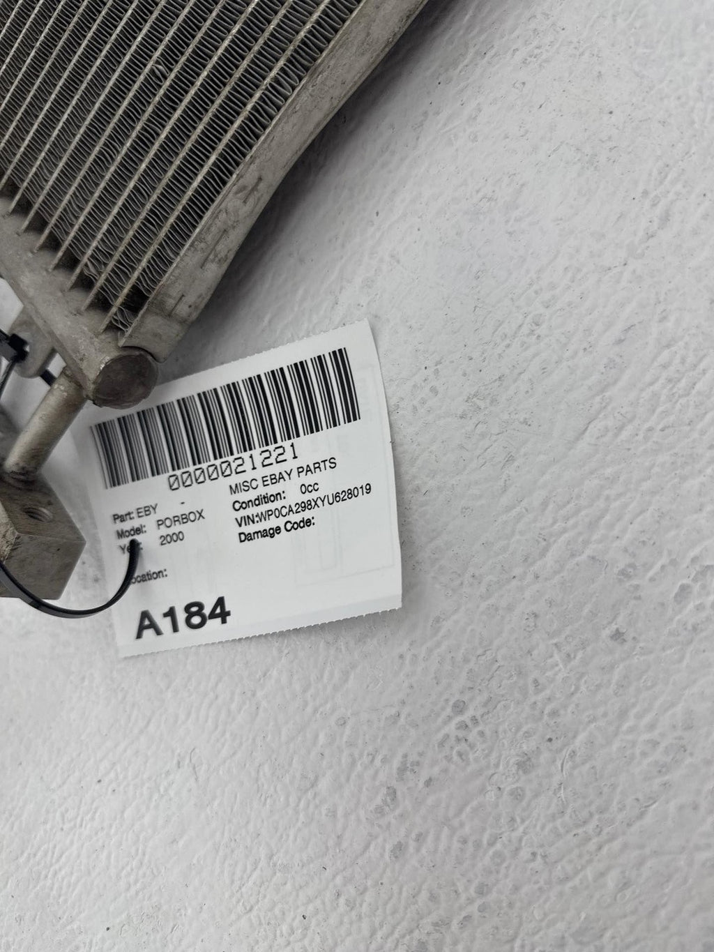 1997 - 2004 Porsche Boxster Right Side Ac Air Conditioning Condenser OEM