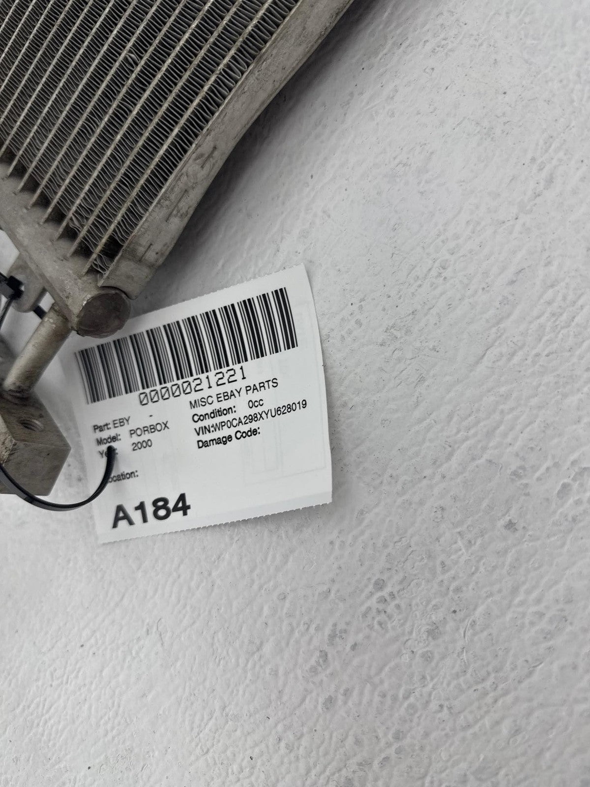 1997 - 2004 Porsche Boxster Right Side Ac Air Conditioning Condenser OEM