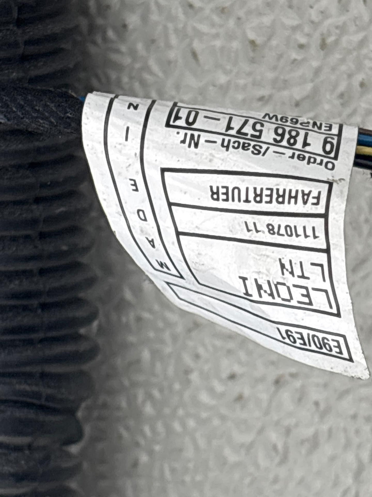 09-11 Bmw E90 335D Front Left Driver Side Door Wire Wiring Harness Oem