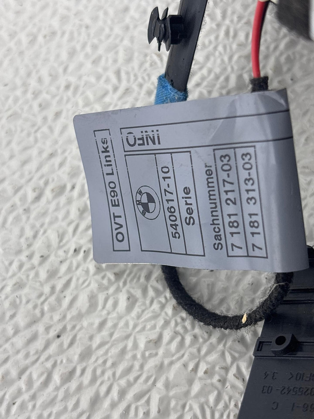 09-11 Bmw E90 335D Front Left Driver Side Door Wire Wiring Harness Oem