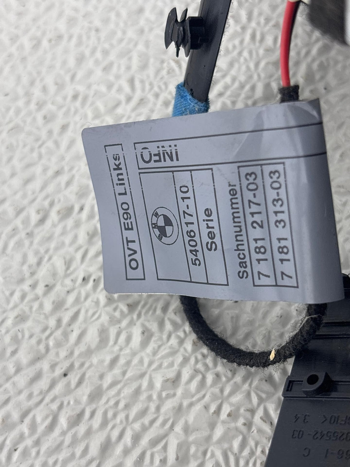 09-11 Bmw E90 335D Front Left Driver Side Door Wire Wiring Harness Oem