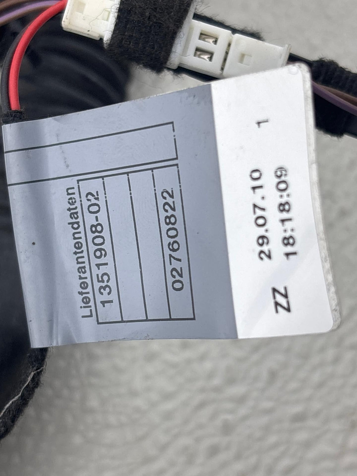 09-11 Bmw E90 335D Front Left Driver Side Door Wire Wiring Harness Oem