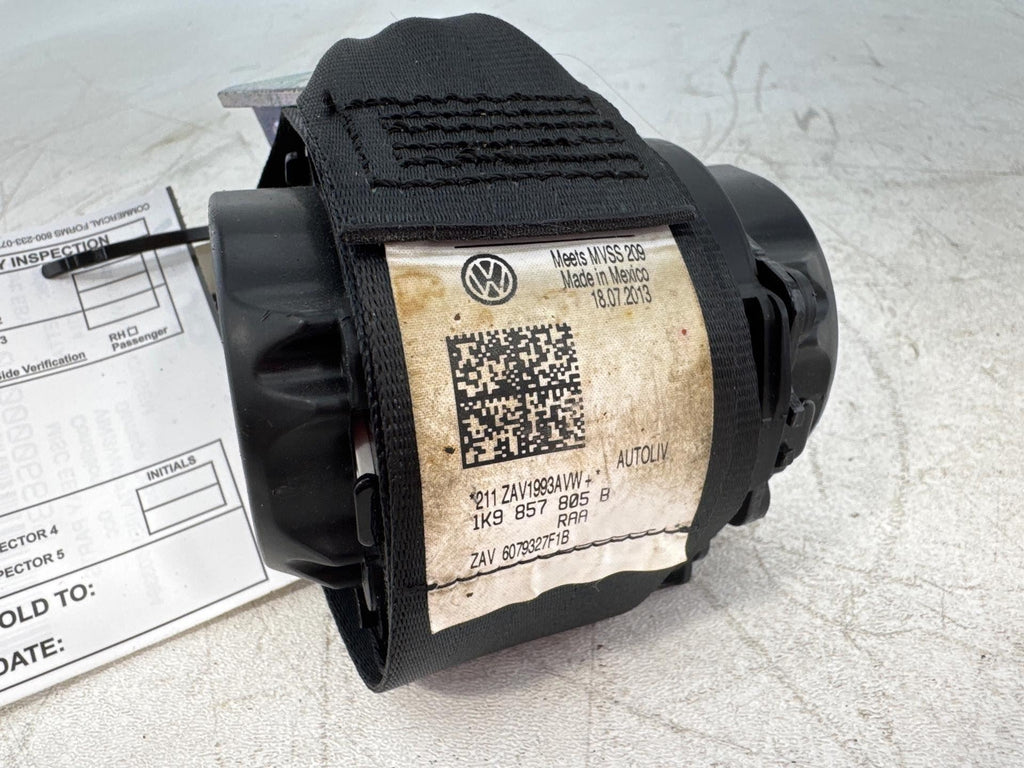 10-14 Volkswagen Jetta Left Rear Seat Belt Rear 1K9857805Braa Oem