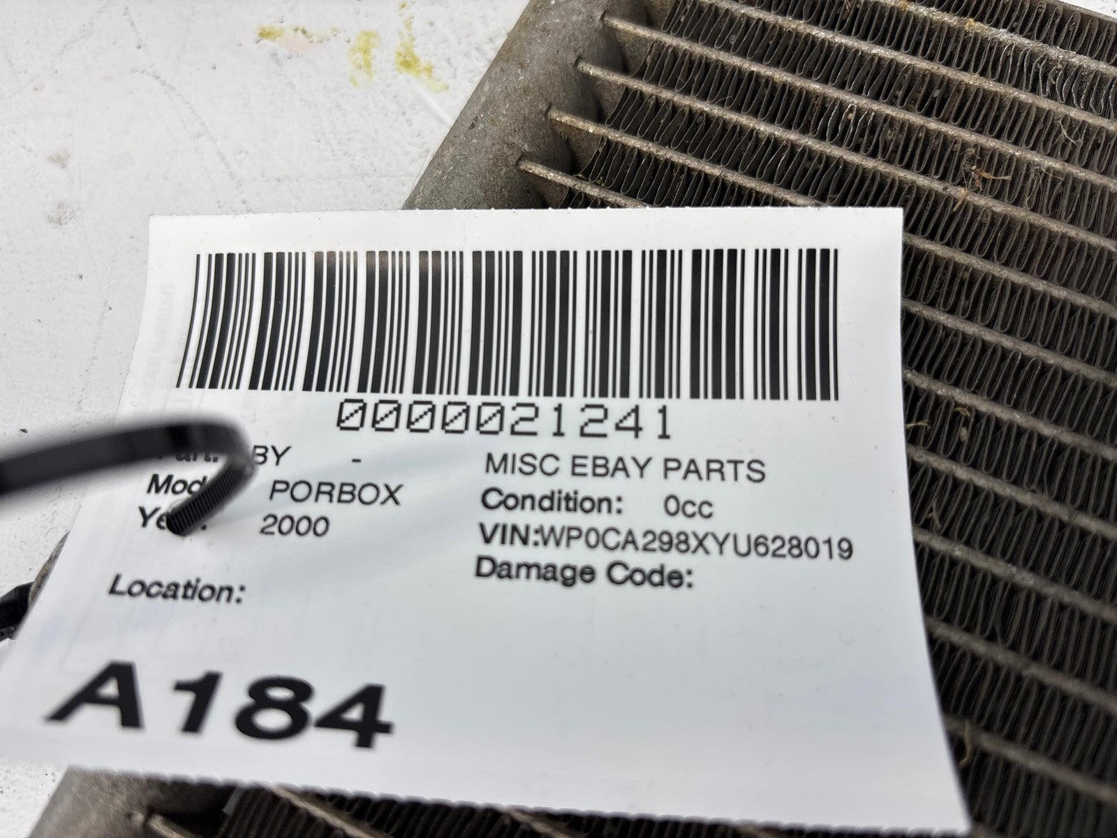 1997-2004 Porsche Boxster Left Engine Cooling Radiator A/C Air Condenser OEM