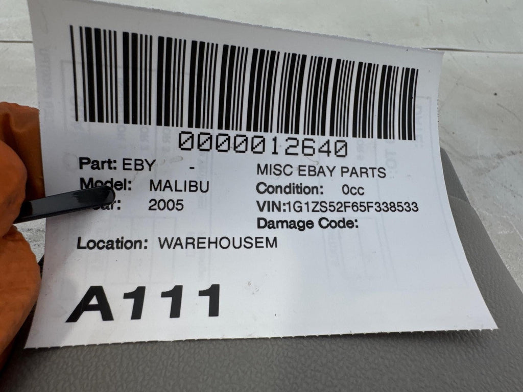 04-07 Chevrolet Malibu Front Passenger Side Rh B Pillar Lower Trim