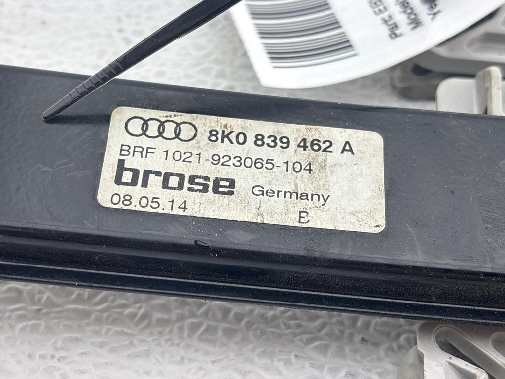 13-16 Audi A4 Allroad Quattro Rear Right Side Door Window Regulator W/ Motor Oem