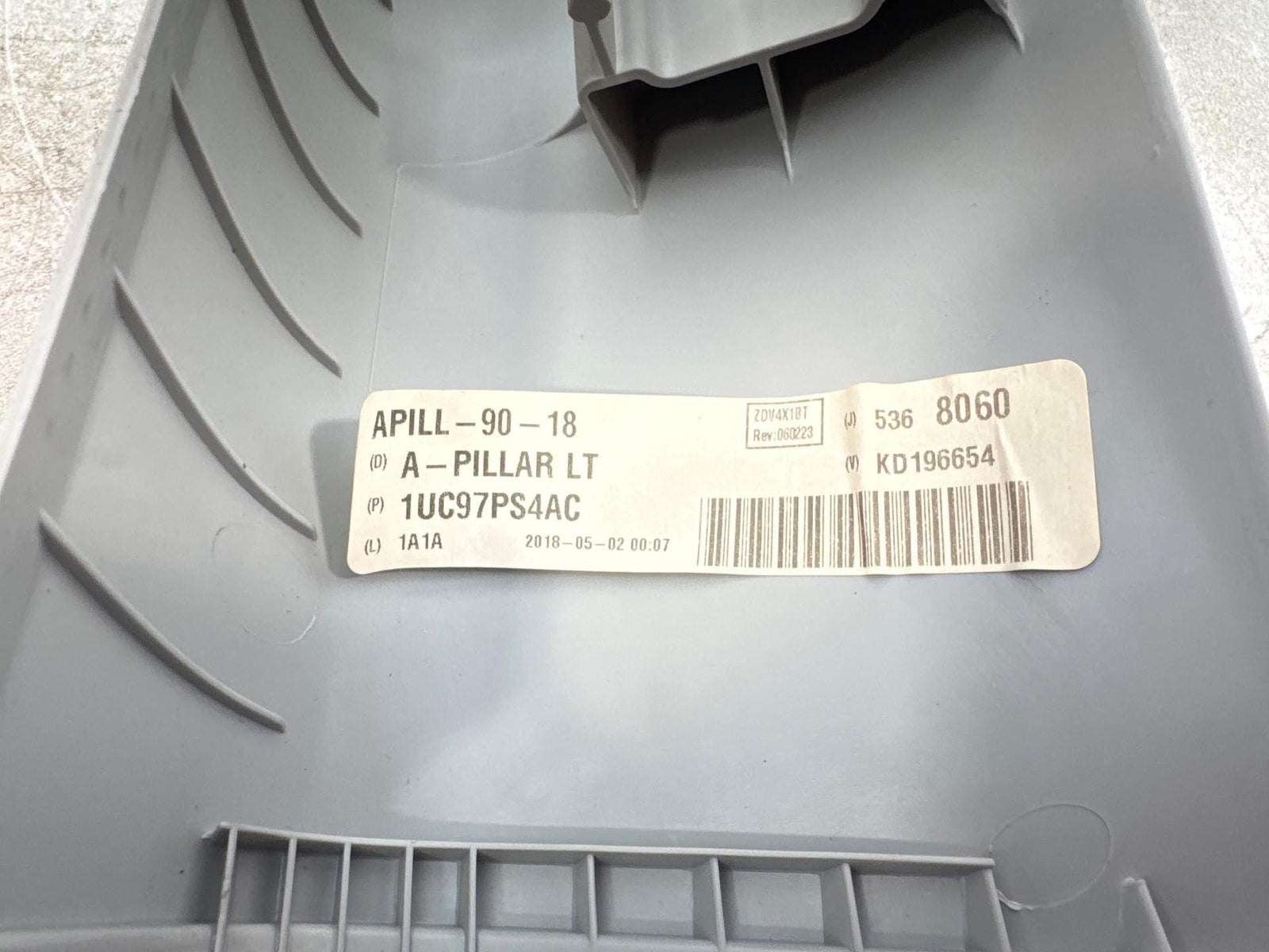 19-23 Jeep Cherokee Left Driver Side Upper A Pillar Trim Cover Panel 1Uc97Ps4Ac