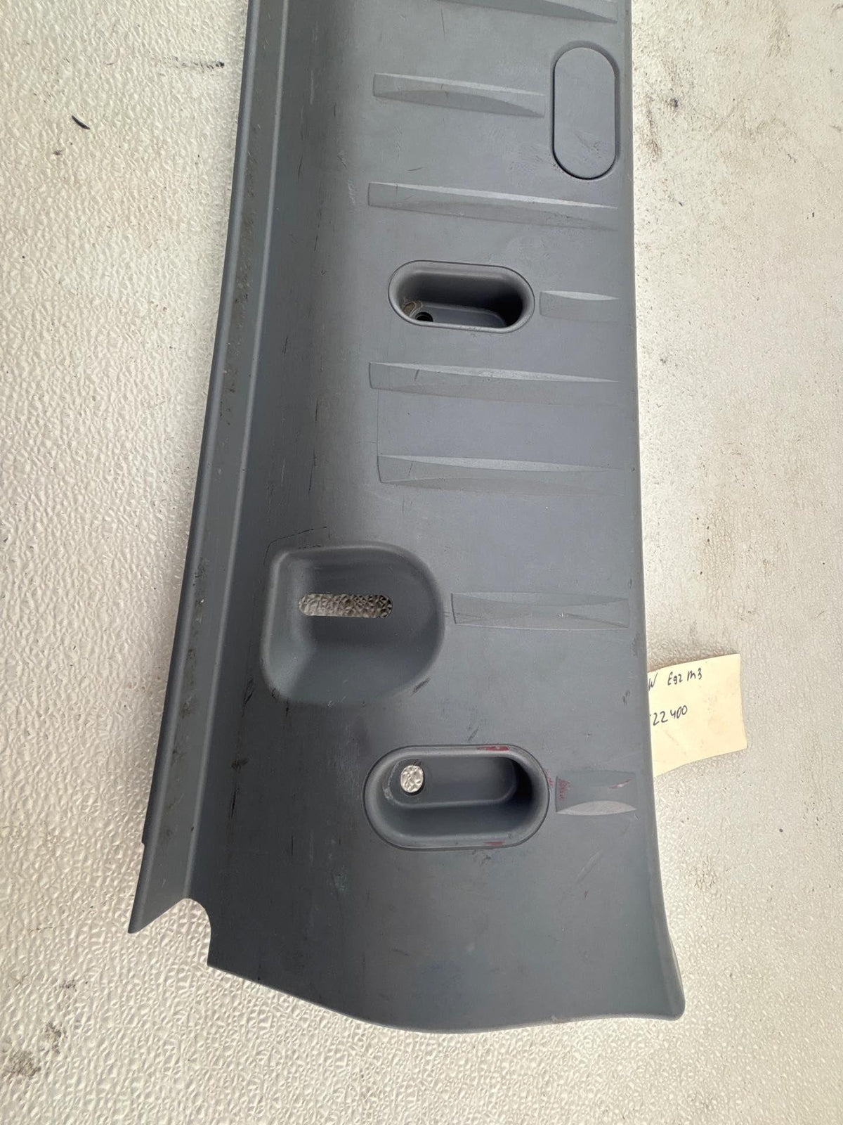 07-13 Bmw E92 M3 Rear Trunk Loading Sill Trim Plate Panel 7122400 Oem