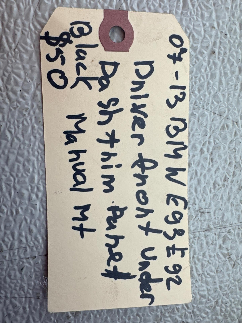 07-13 Bmw 328I Front Left Driver Side Under Dash Cover Trim Panel W/ Speaker Oem