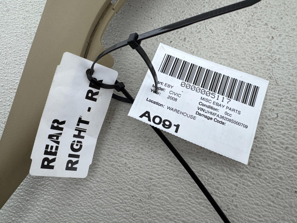 06-09 Honda Civic Rear Right Side C Pillar Upper Quarter Trim Cover Panel Oem