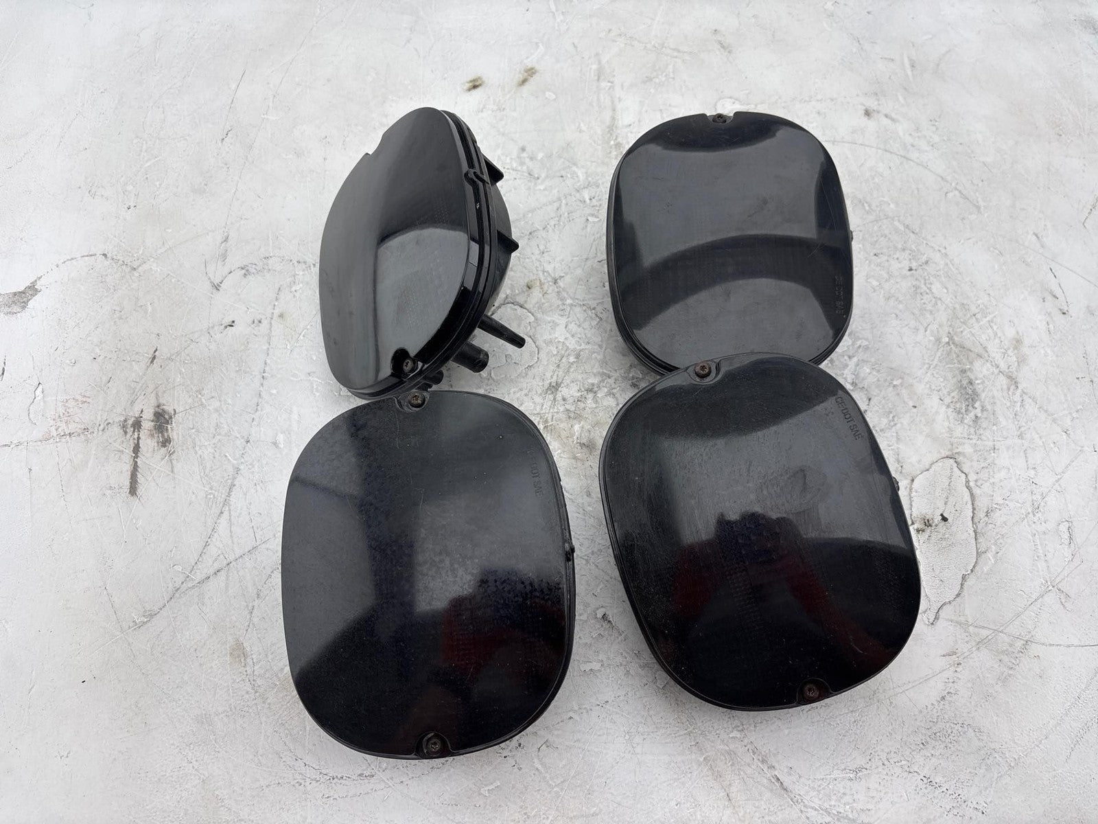 1990-1996 Chevrolet Corvette Rear Tail Light Lamp Lens and Housing Set OEM