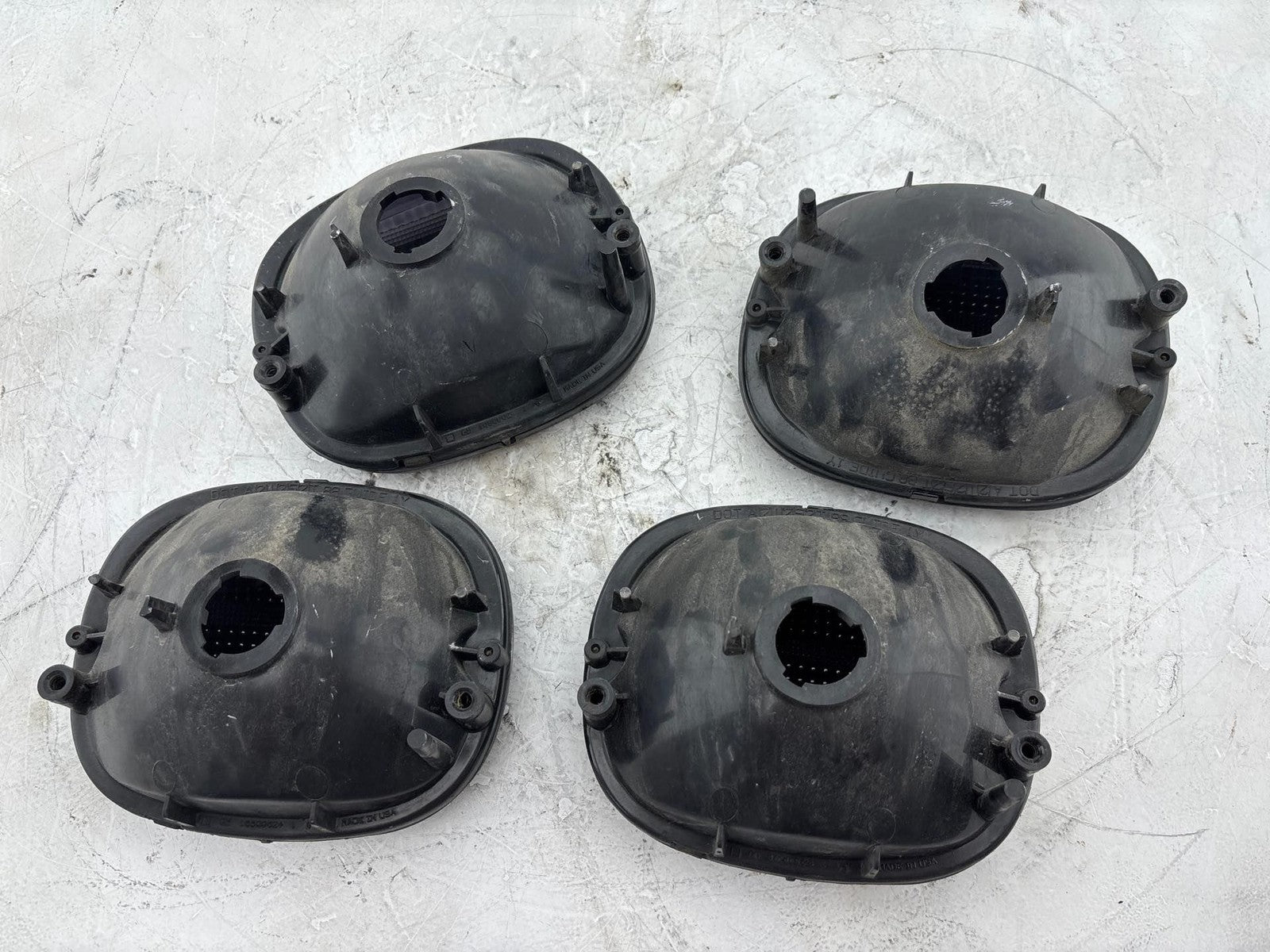 1990-1996 Chevrolet Corvette Rear Tail Light Lamp Lens and Housing Set OEM