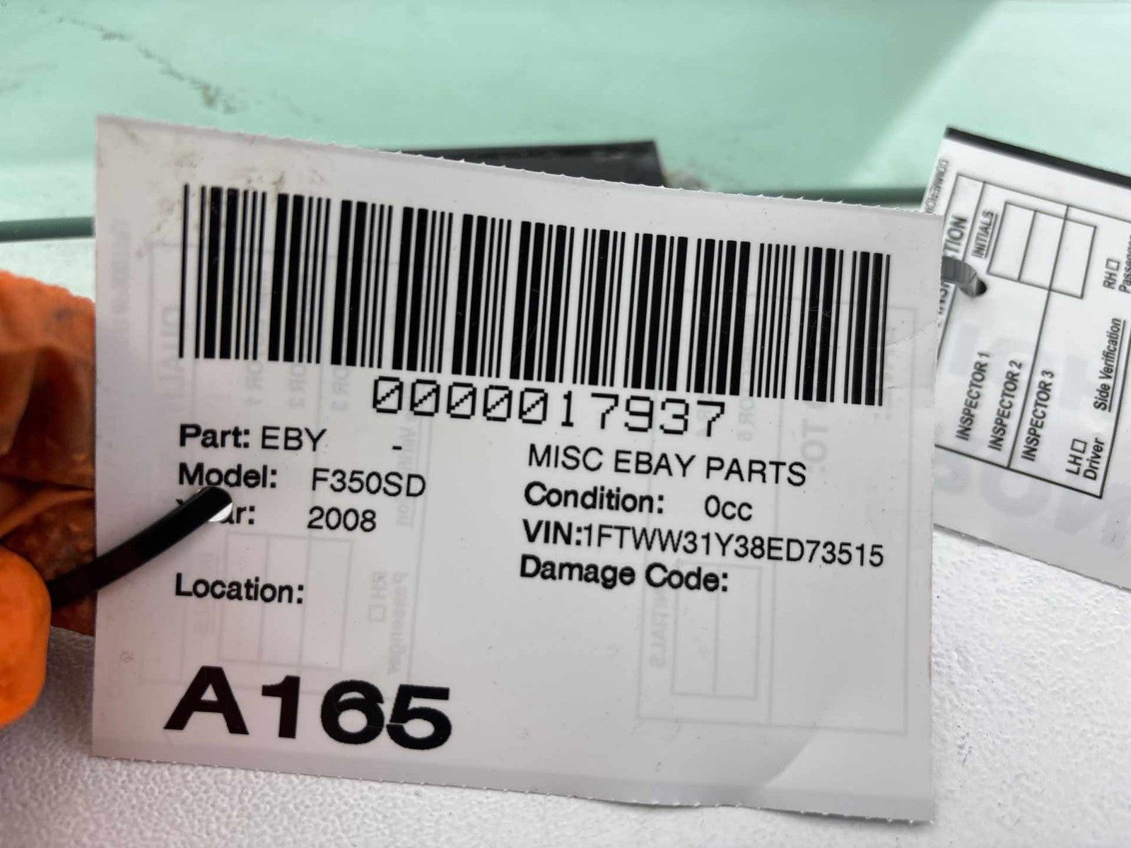 1999-2012 Ford F-350/250/450/550 Front Right Door Window Glass OEM