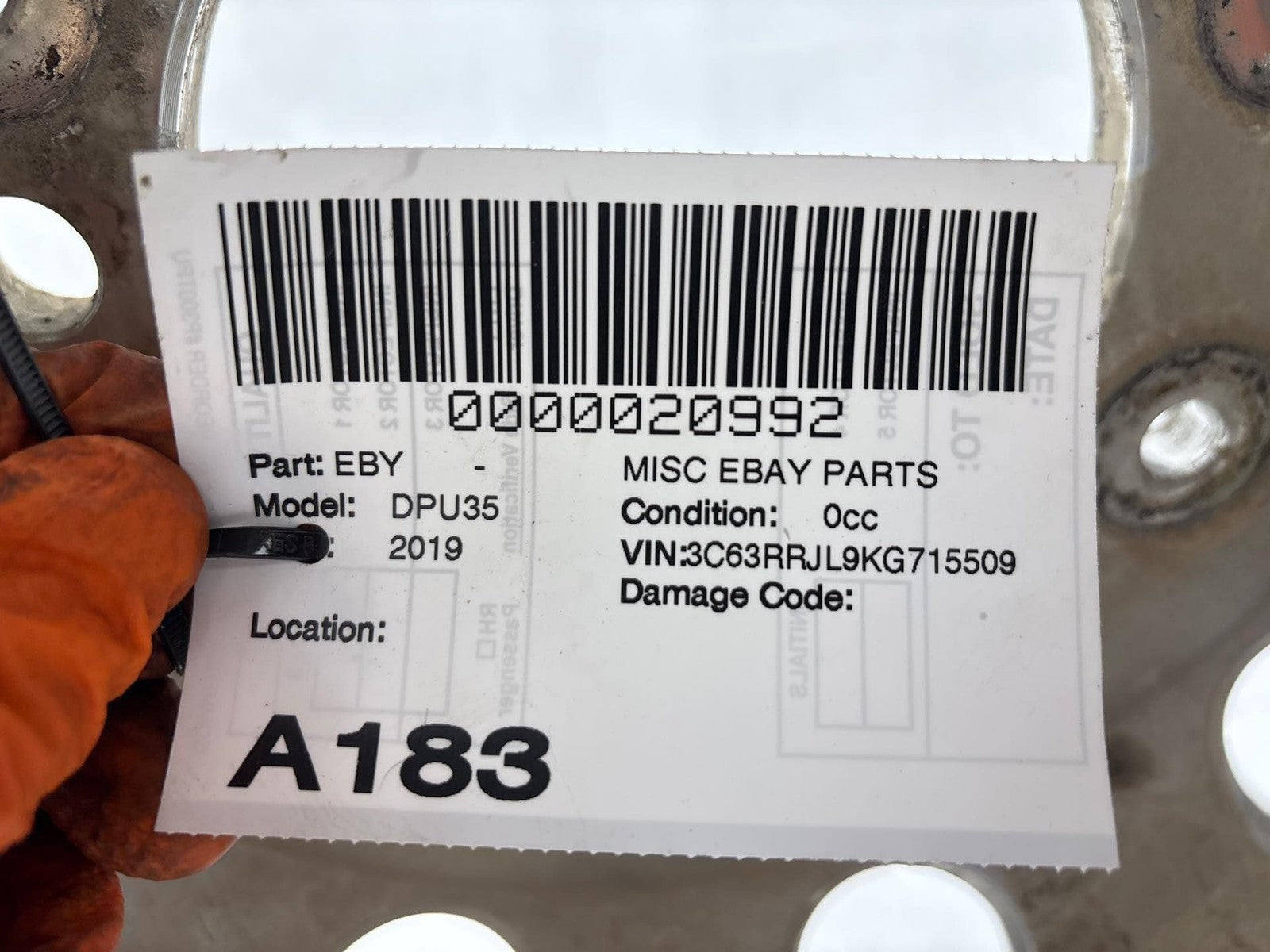 19-20 DODGE RAM PICKUP 3500 Wheel Rim 17x6 aluminum DRB 0EM