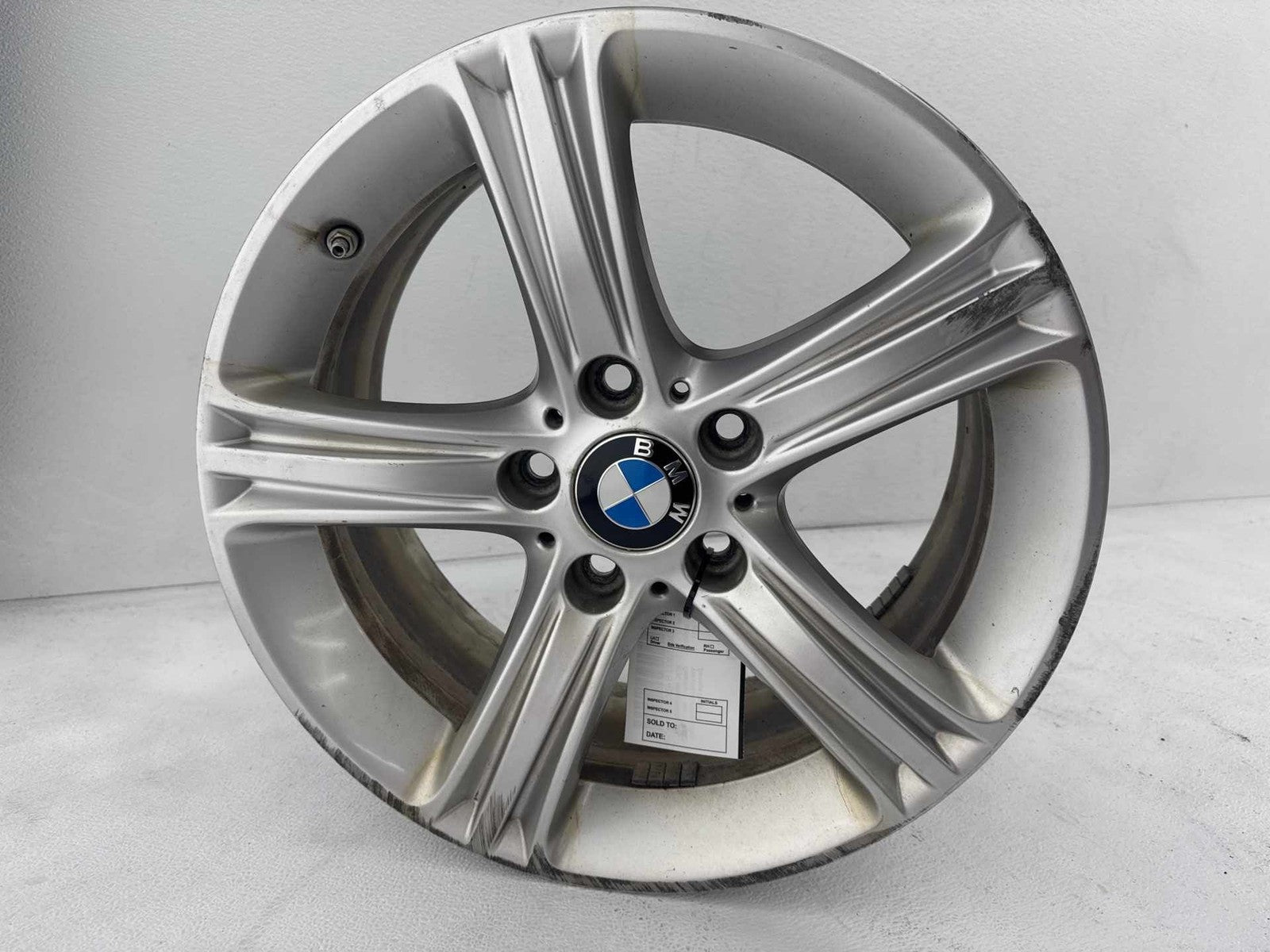 12-18 BMW 328 320 F30 F36 17x7.5 Silver Alloy 5 Triple Edge Spoke Wheel Rim OEM