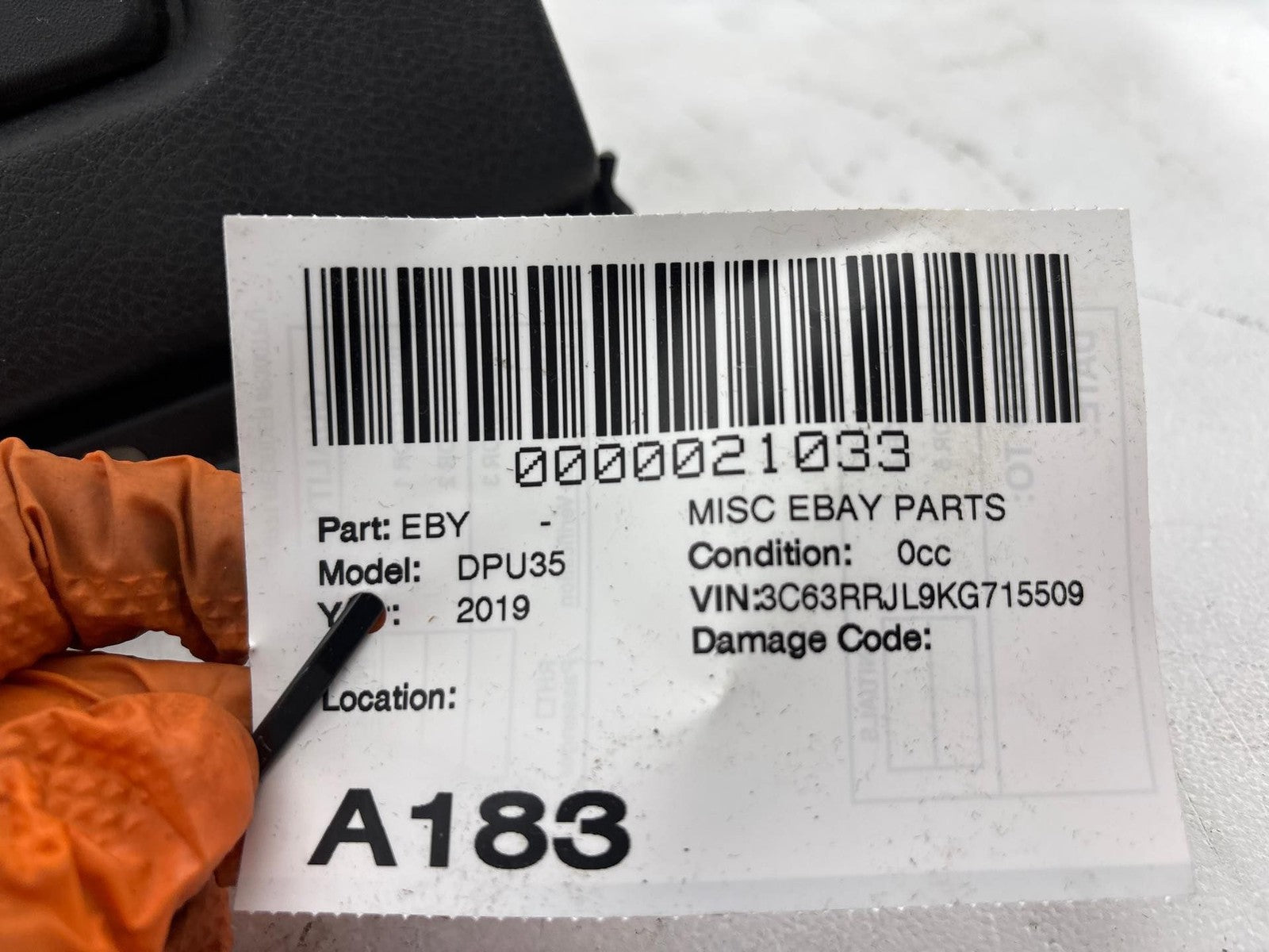 19-23 Ram 3500 Pickup DRW Dash Glove Box Storage Compartment OEM