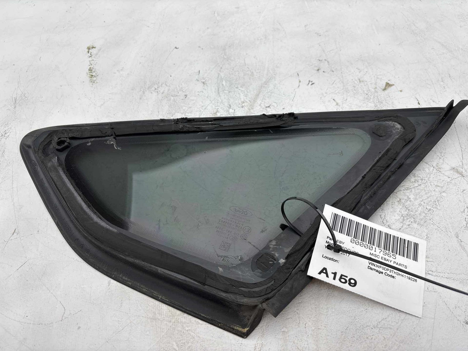 12-18 Ford Focus RS Hatchback Quarter Window Glass Driver Left OEM