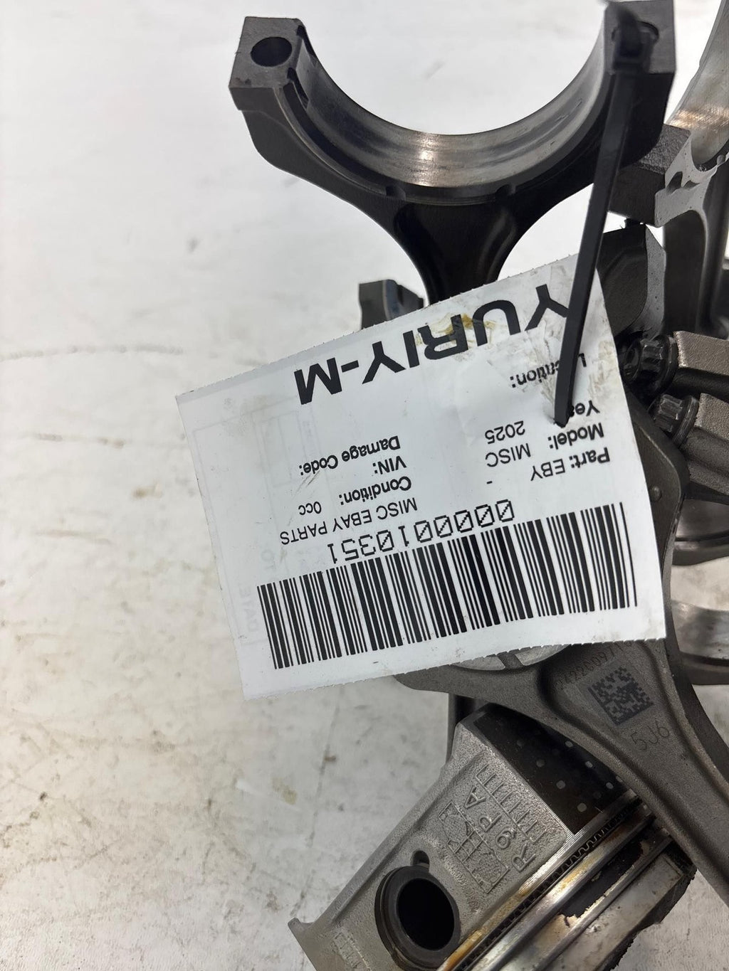 16-22 Honda Pilot 3.5 Piston and Rod Standard 132105J6A00 Gas OEM Set - 6