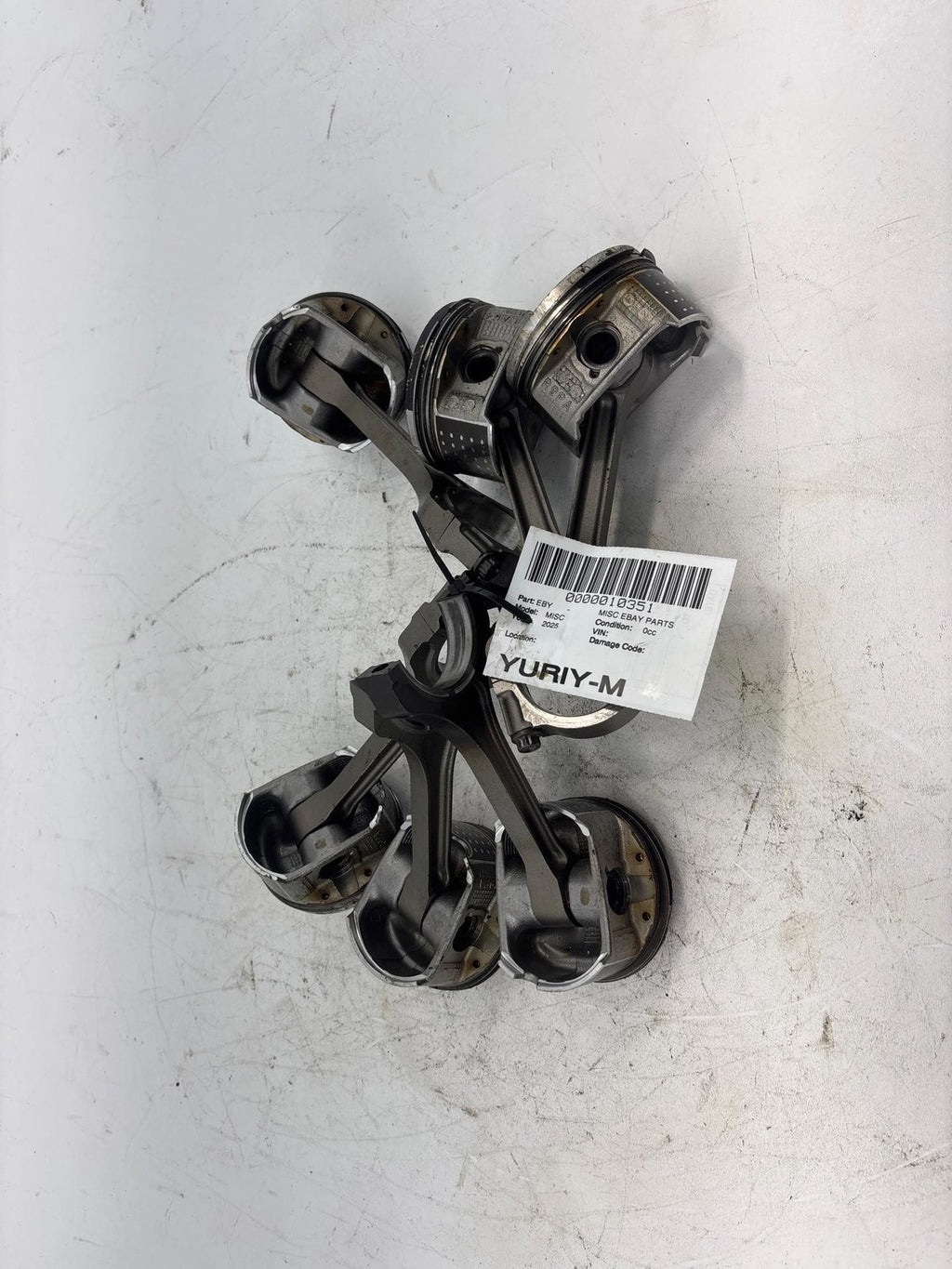 16-22 Honda Pilot 3.5 Piston and Rod Standard 132105J6A00 Gas OEM Set - 6