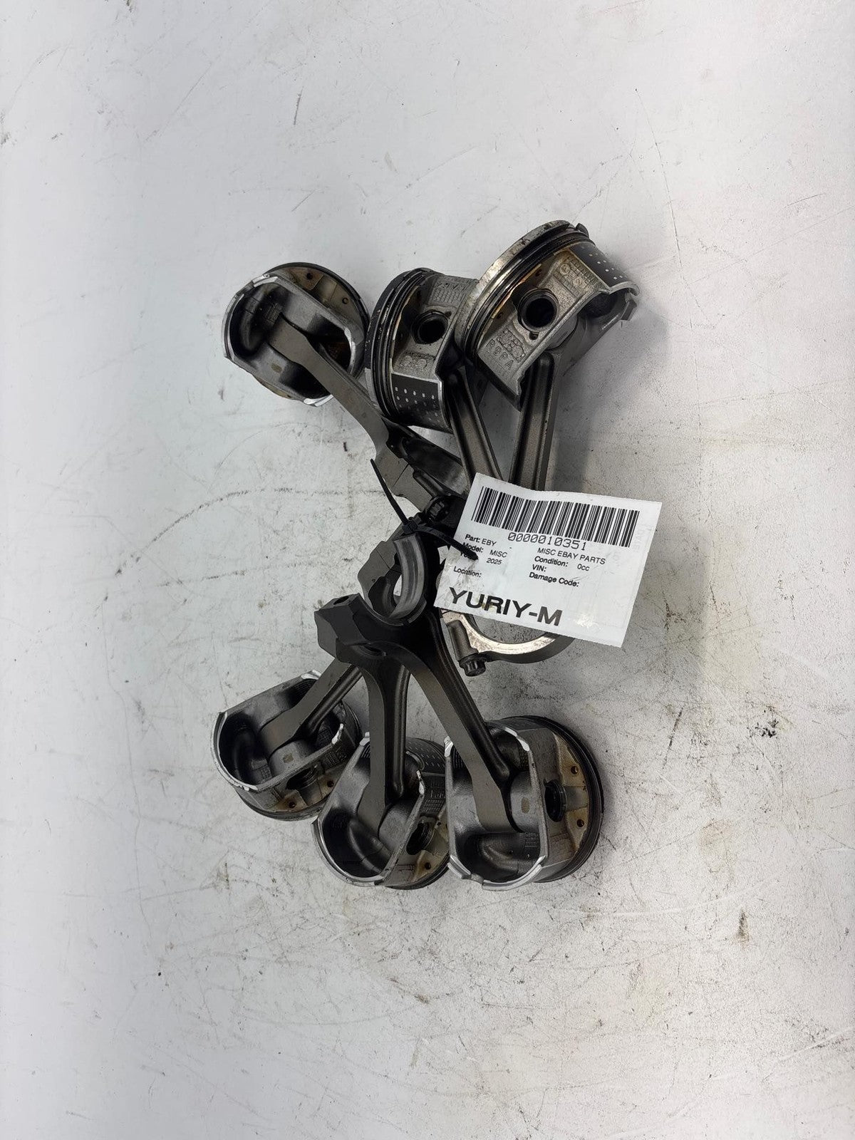 16-22 Honda Pilot 3.5 Piston and Rod Standard 132105J6A00 Gas OEM Set - 6