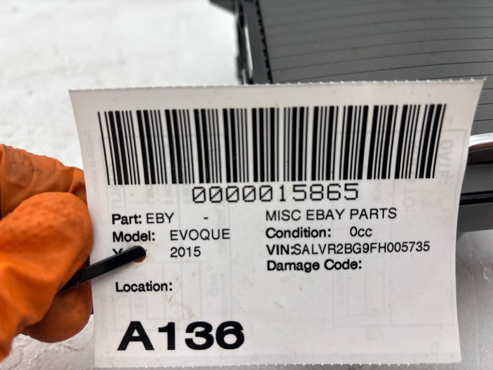 12-19 LR Range Rover Evoque L538 Center Console Roller Storage Cup Holder OEM