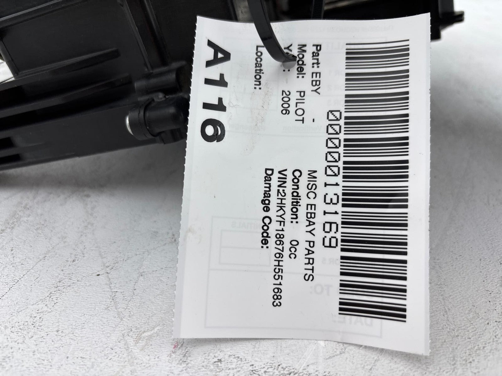 03-08 Honda Pilot A/C Blower Motor Rear Back Air Condition Fan Wheel Housing OEM