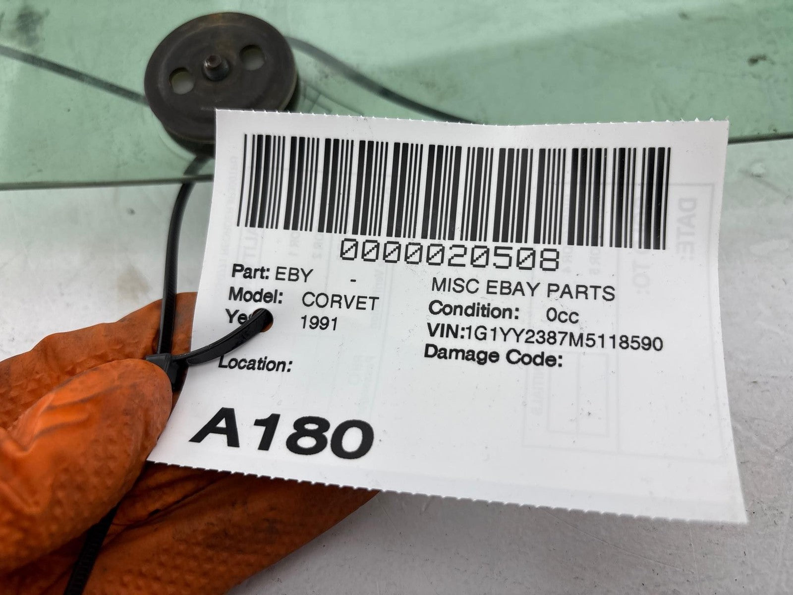 1991-1996 Chevrolet Corvette Front Left Door Window Glass OEM