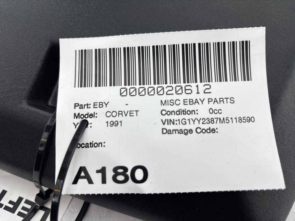 1991 Chevrolet Corvette Front Left Side Seat Back Trim Cover Panel OEM