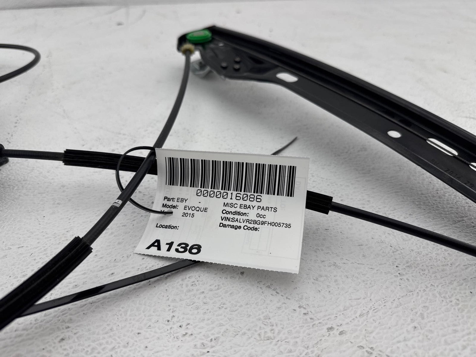 12-19 LAND RANGE ROVER EVOQUE RIGHT PASSENGER FRONT DOOR WINDOW REGULATOR OEM