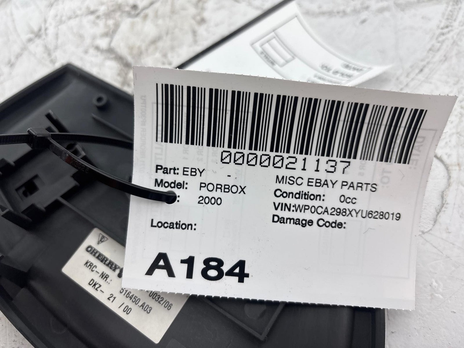 1999-2004 Porsche Boxster Front Right Seat Control Switch Cover Trim OEM