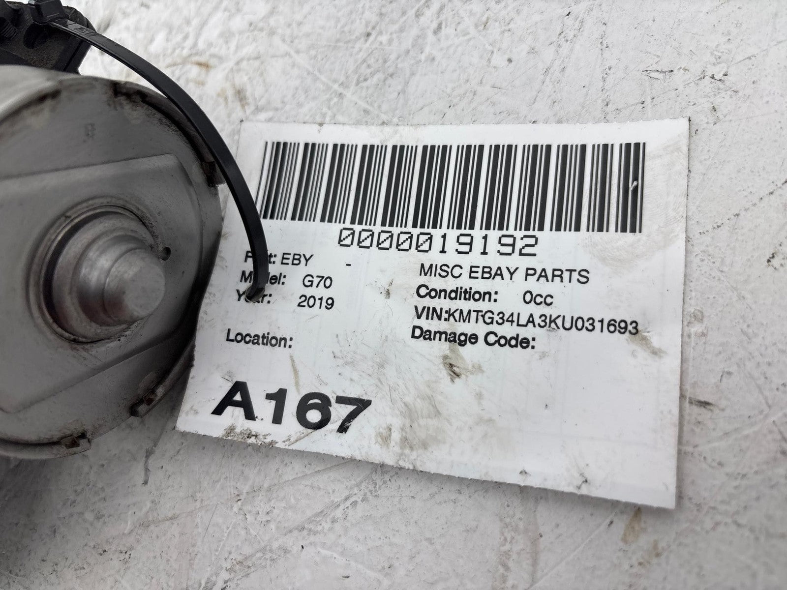 19-23 Genesis G70 2.0L Power Brake Booster Air Vacuum Pump W/ Bracket OEM