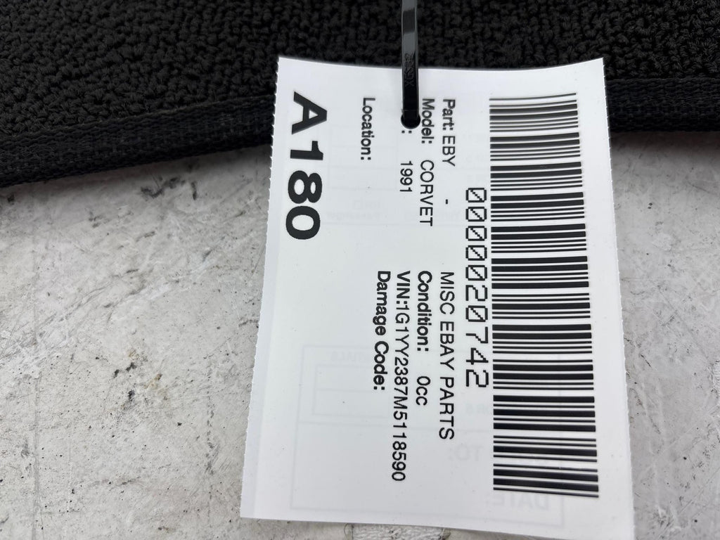 1991 Chevrolet Corvette Front Right Floor Mat OEM