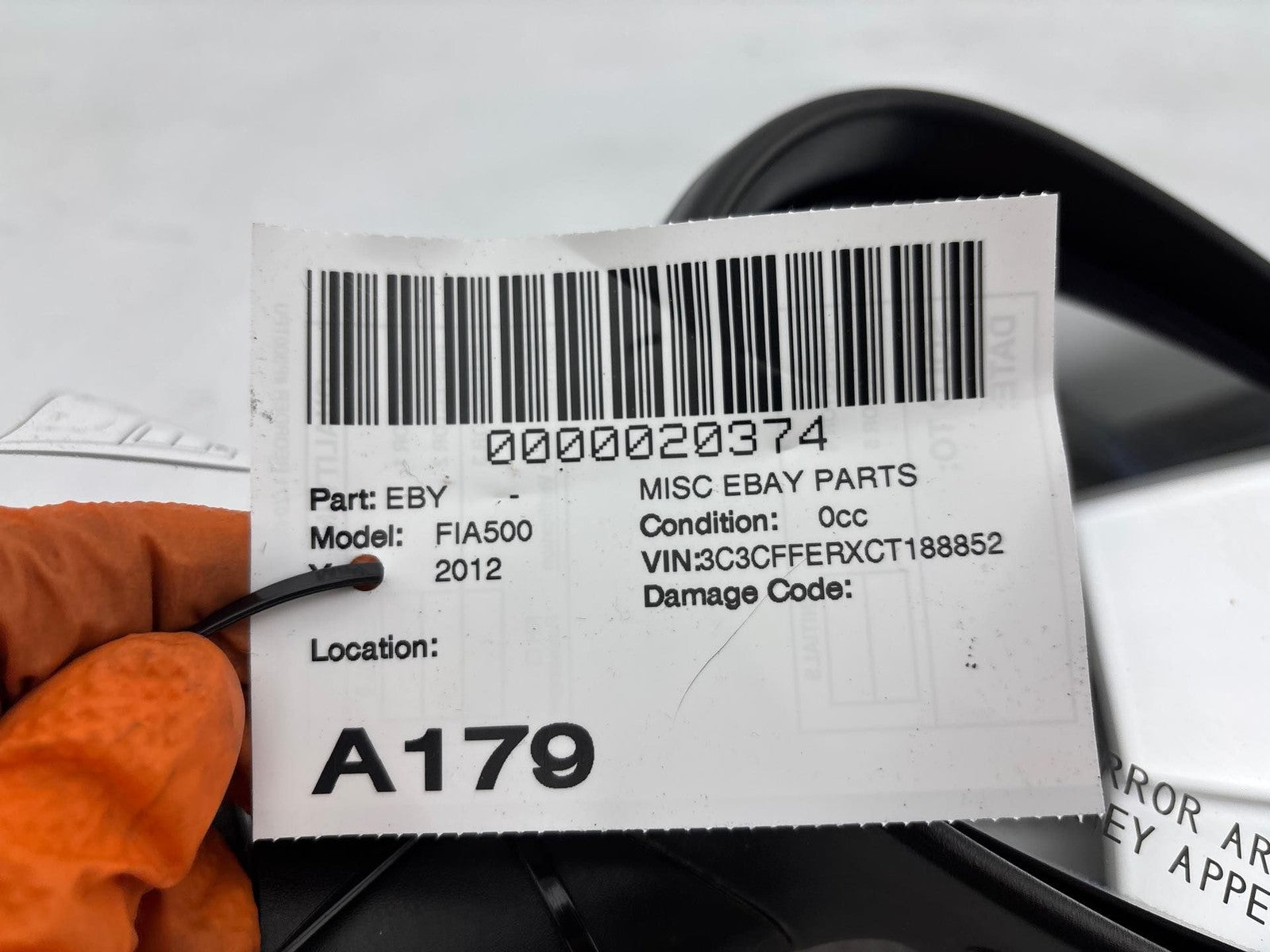 12-17 FIAT 500 Front Right Exterior Door View Mirror OEM