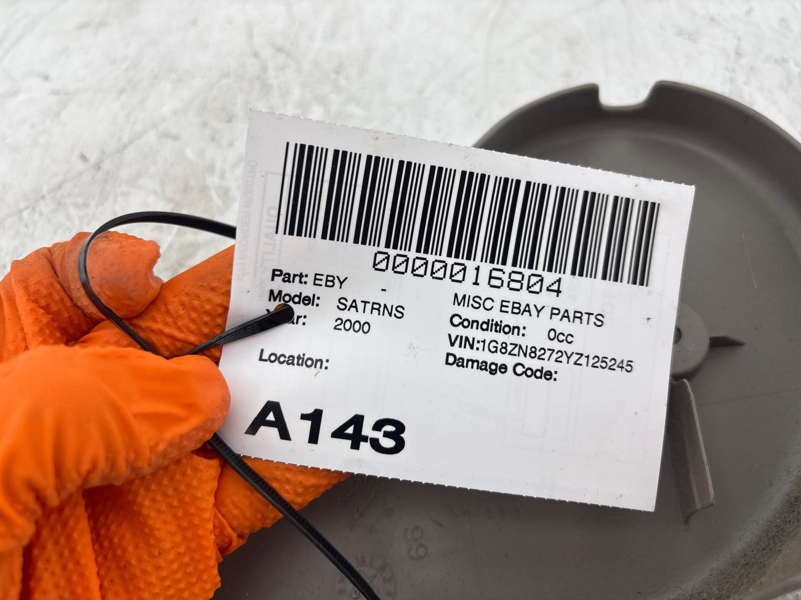 00-02 Saturn SW2 Front Driver Side Seat Switch Outer Trim Cover Panel Right