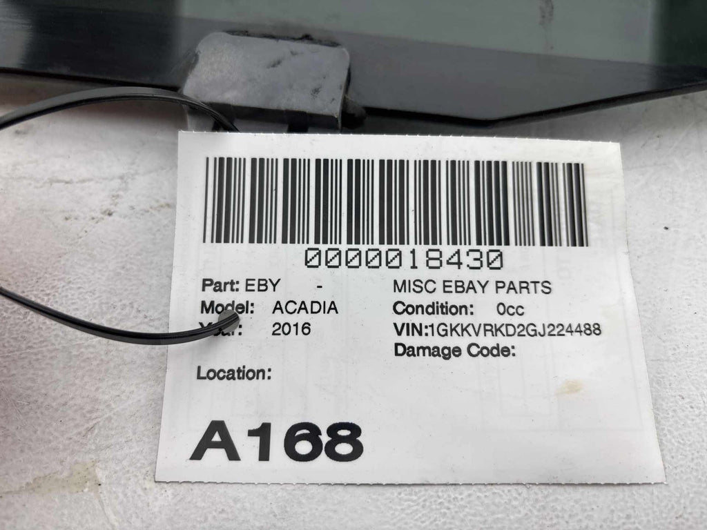 07-17 Gmc Acadia GMC Rear Right Passenger Side Door Window Glass OEM