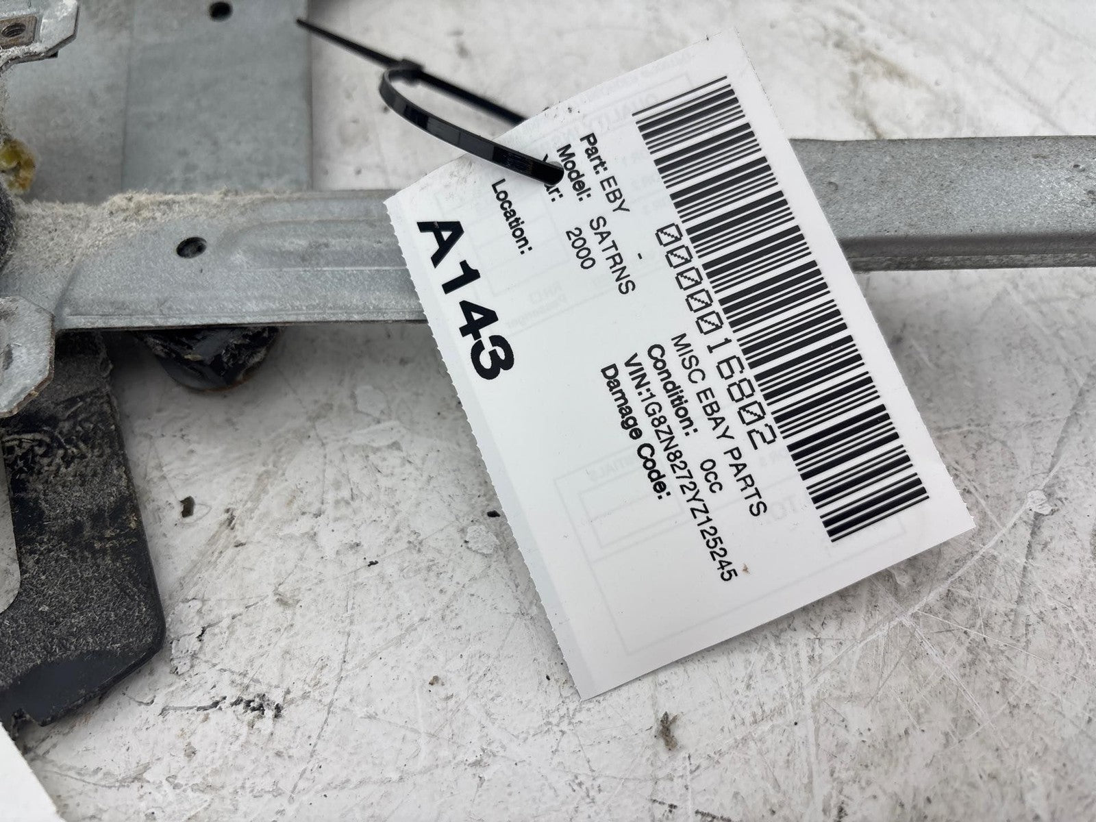 00-02 Saturn SW2 Front Passenger Side Door Window Regulator