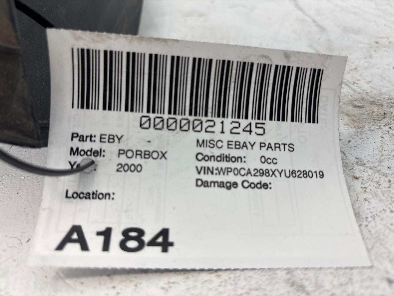 1997-2004 Porsche Boxster Rear Left Fender Liner Splash Guard OEM