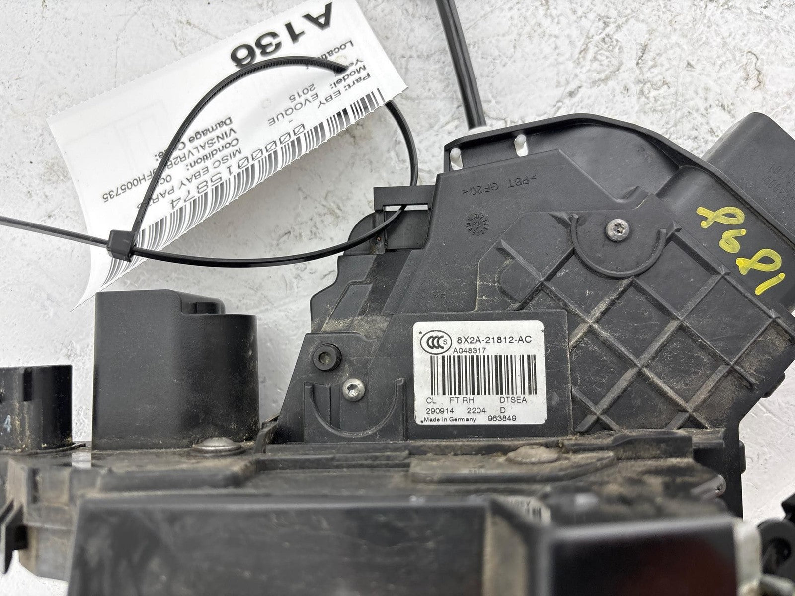 12-19 Land Rover Evoque L538 RIGHT FRONT DOOR LOCK LATCH ACTUATOR