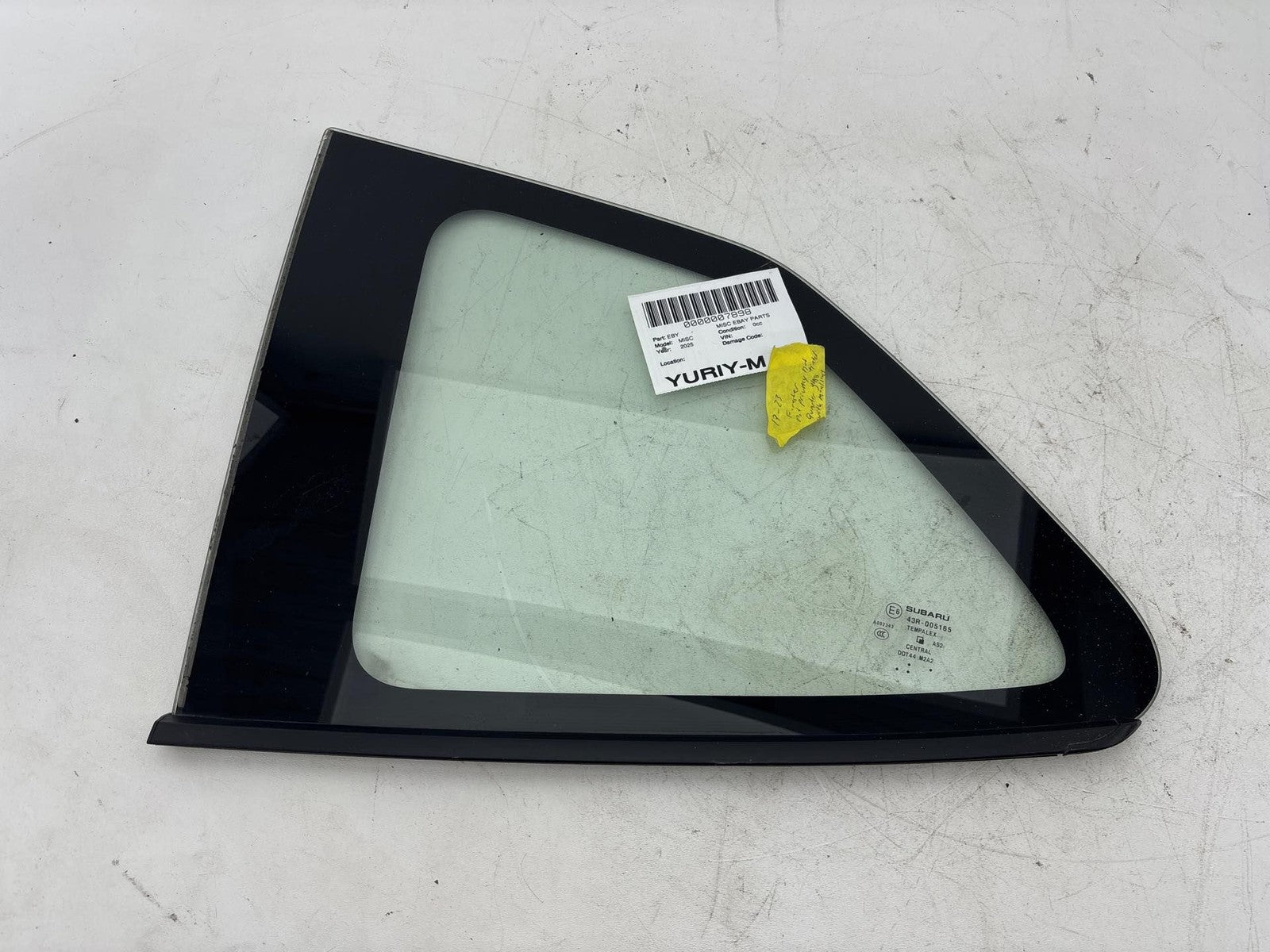 19-24 Subaru Forester Rear Left Driver Quarter Window