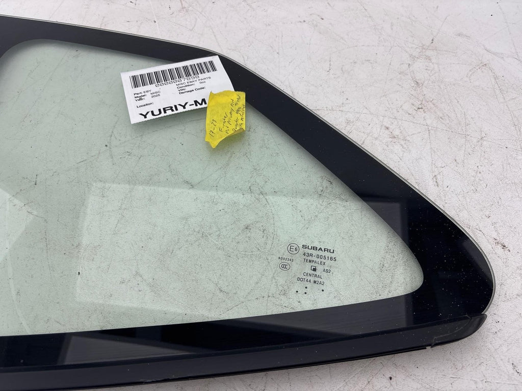 19-24 Subaru Forester Rear Left Driver Quarter Window