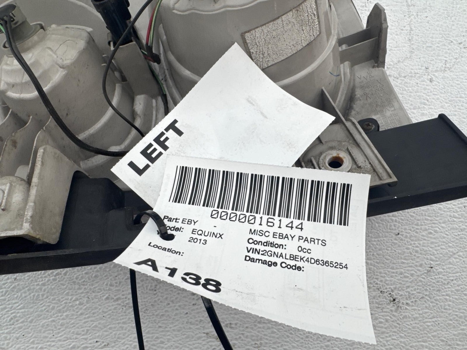 10-15 Chevrolet Equinox Left Tail Light Lamp Assembly OEM