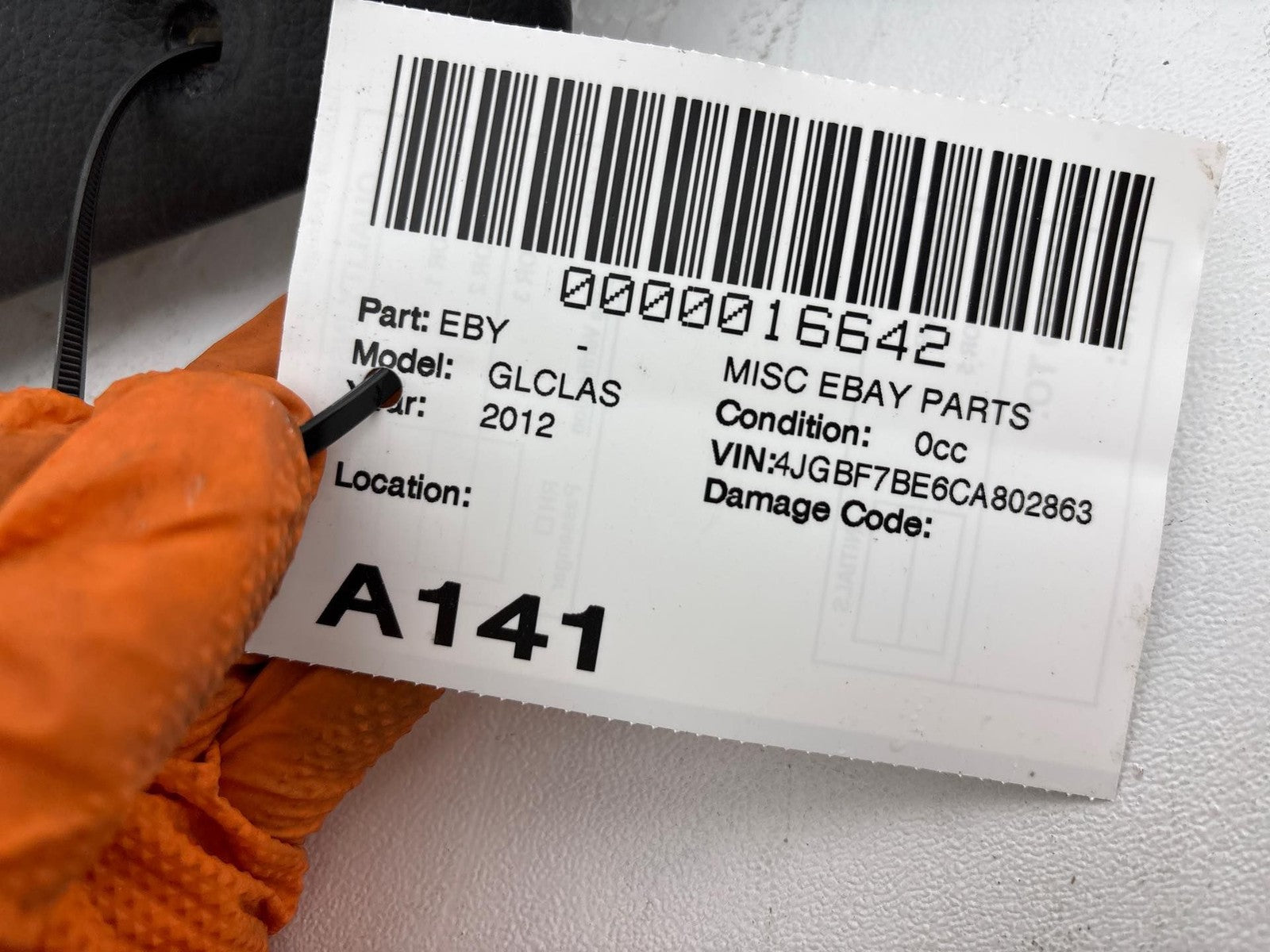 07-12 Mercedes GL450 Front Seat Back Trim Cover Panel OEM