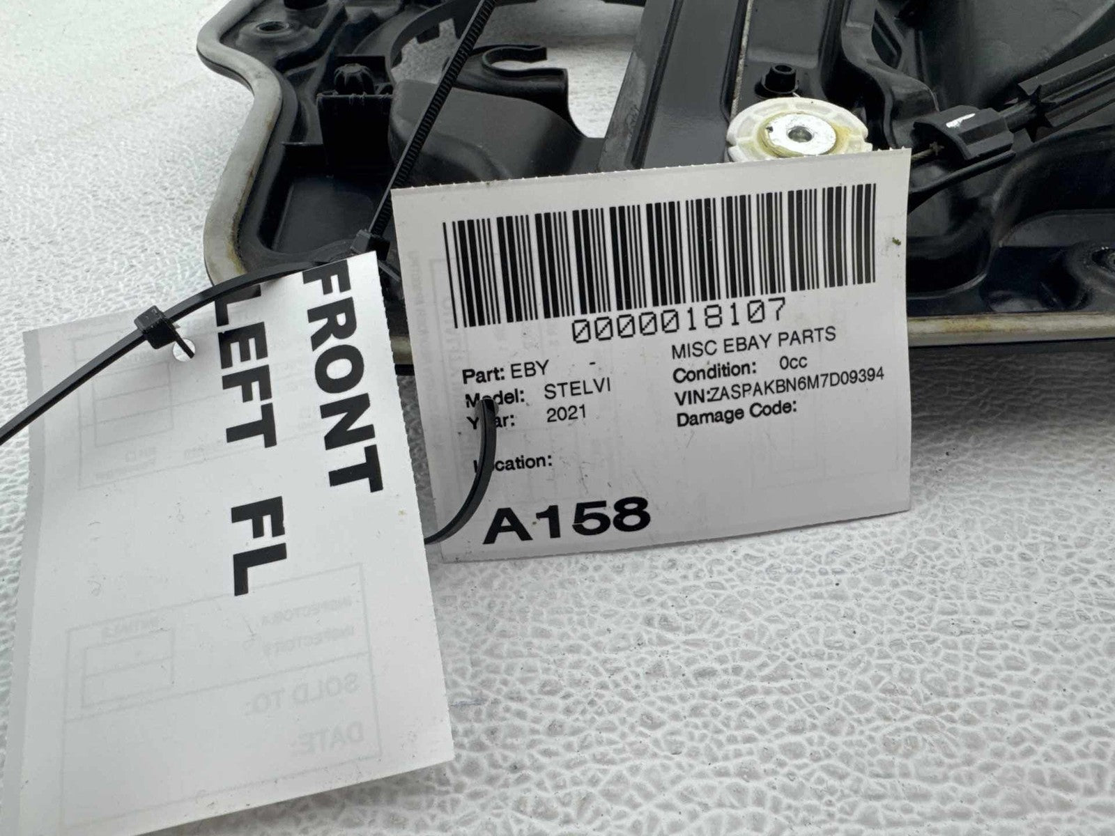 18-25 Alfa Romeo Stelvio Front Left Door Window Regulator W/ Motor & Carrier OEM