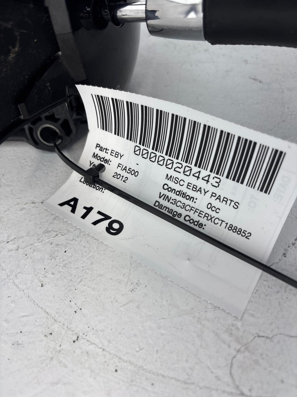 12-17 FIAT 500 Automatic Transmission Shift Lever Assembly OEM