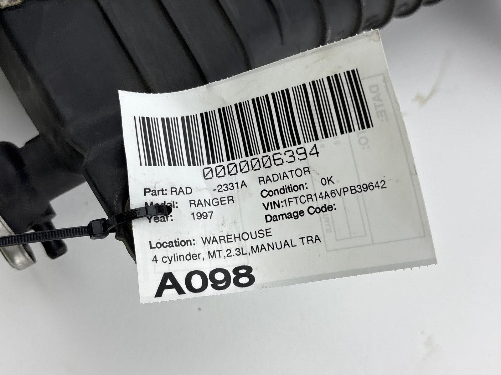 1995-1997 Ford Ranger Radiatour Assembly OEM