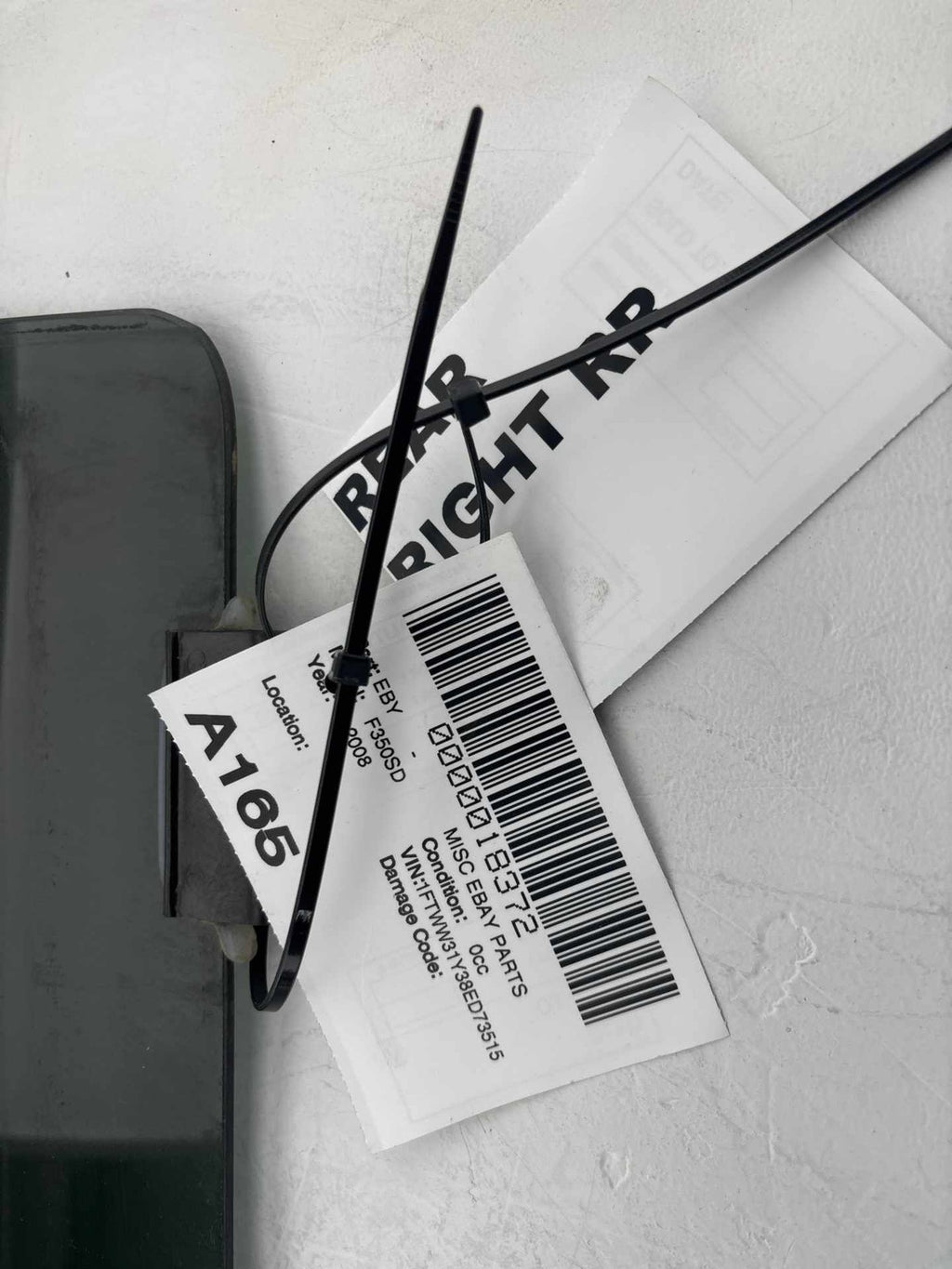 1099-2012 Ford F-350/F-250SD Rear Right Door Window Glass OEM