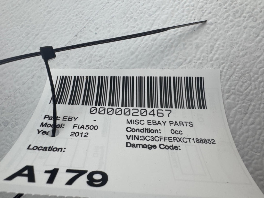 12-17 Fiat 500 Front Floor Center Console Assembly OEM